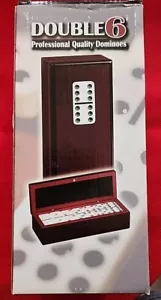 Double Six Dominoes Set with elegant walnut finish box. Beautiful Set. ๐ฅ๐ฅ - Picture 1 of 7