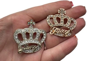 5 ciondoli XL lega metallo corona succosa cabochon oro spazzatura logo lusso regina - Foto 1 di 2