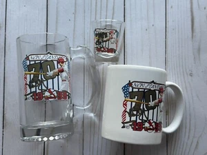 St Louis Cardinals Fan Set By Hunter -Glass Mug, Coffee Mug and Shot Glass - Picture 1 of 6