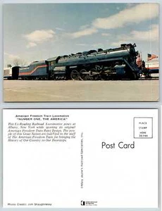 AMERICAN FREEDOM TRAIN READING LOCOMOTIVE 1 THE AMERICA Railroad Postcard U1122 - Picture 1 of 1