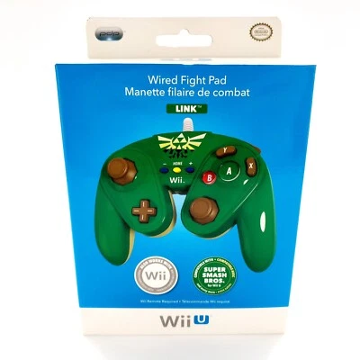 PDP Nintendo Wii U Zelda Link Wired Flight Pad Controller 085-006 New Sealed - Image 1 of 4