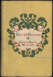 David Harum Edward Noyes Westcott 1899 Fiction Antique Hardcover Novel - Imagen 1 de 1