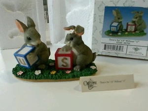 Retired Charming Tails there's no "us" without "u" 89/703 us you rabbits - Picture 1 of 4