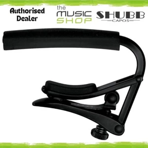 Shubb C3K Capo Noir 12 String Guitar Capo, Black Chrome - Foto 1 di 3