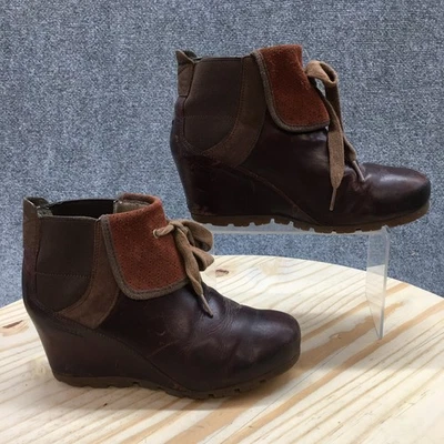 Женские сапоги Merrell 7,5 с корицей гладкие челси на танкетке сапоги коричневая кожа - Изображение 1 из 4