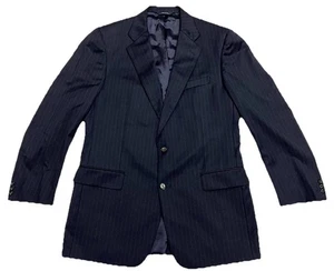 Brooks Brothers Herren Blazer 43 L Blau Nadelstreifen Madison Wolle Preppy Sport Mantel - Bild 1 von 21
