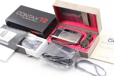 [ MINT in BOX ] CONTAX T2 Titan Silver 35mm Point & Shoot Film Camera From JAPAN - Image 1 of 4