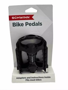 Schwinn Black Universal Bicycle Pedals Set Pair Spindles SW80246 - Picture 1 of 5