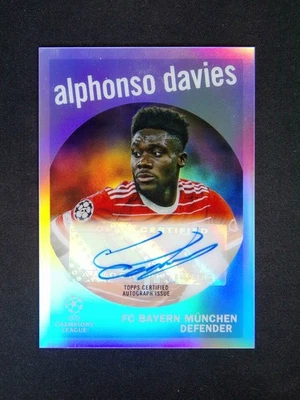 2022-23 Topps With UEFA Assists Alphonso Entered Alphonso Davies Auto - Image 1 of 2