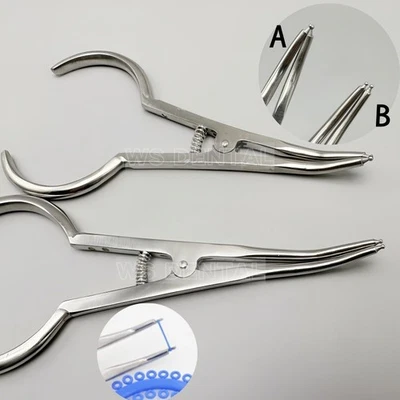 Alicate de ligadura separador dental gravatas elásticas ortodônticas pinça de colocação - Imagem 1 de 4