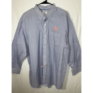 Cutter & Buck Chicago Cubs XXL Checkered Button Up Shirt Menswear - Picture 1 of 8