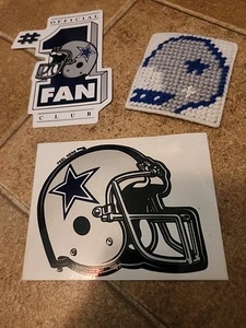 1980/90s DALLAS COWBOYS VINTAGE STICKER NFL FOOTBALL #1 Fan Club & Coaster - Picture 1 of 4