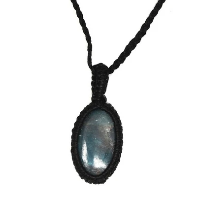 Joyería de Macramé Regalo de Macramé Joyería Hollowen Piedras Preciosas de Crisocola Para Su Collar Foto 1 de 4