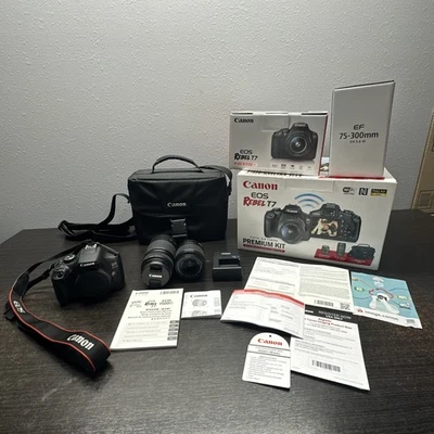 Canon EOS Rebel T7 - Negro (lentes de 18-55 mm y 75-300 mm + bolso de hombro Foto 1 de 4