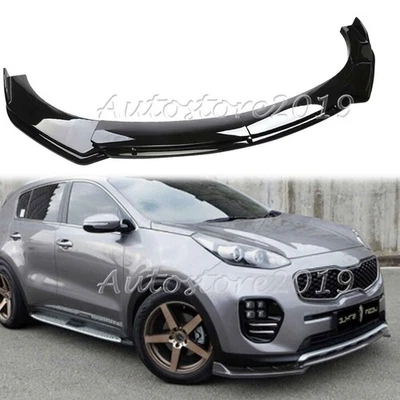For Kia Sportage LX EX 2005-2023 Front Bumper Lip Splitter Spoiler Kit Glossy Foto 1 de 4