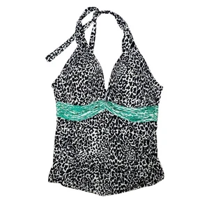 NEU La Blanca Spot On Goddess Neckholder Tankini Top Gr. 14 Badeanzug wattiert schwarz - Bild 1 von 12