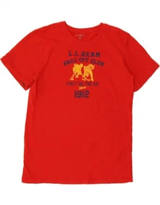 L.L.BEAN Boys Graphic T-Shirt Top 15-16 Years XL Red Cotton DR19 - Picture 1 of 3