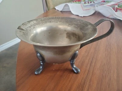 Antigua jarra de leche crema Imperio plato de plata Sheffield níquel plata llave griega Foto 1 de 4