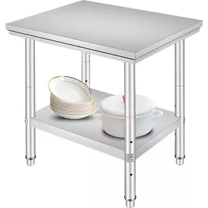 24"x30" Stainless Steel Work Prep Table Commercial Kitchen w/ Undershelf - Picture 1 of 12