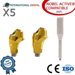 5 Unità Multi Angolate 1,6mm 17° Adattatore Testa Nobel Biocare Esagonale Attivo NP Dentale - Foto 1 di 4