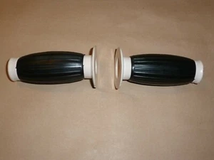 Moto Guzzi  Black / White Granturismo-style Grip SET Ambassador Eldorado 750 850 - Picture 1 of 3