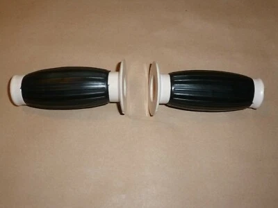 Moto Guzzi  Black / White Granturismo-style Grip SET Ambassador Eldorado 750 850 - Image 1 of 3