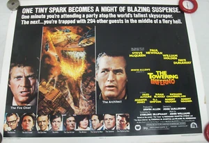 1974 "The Towering Inferno" Filmplakat (28"x 22") Halbes Blatt, Steve McQueen - Bild 1 von 6