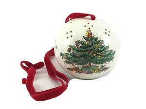 Spode Christmas Tree Hanging POTPOURRI BALL Iconic Pattern Ornament Holiday - Picture 1 of 8