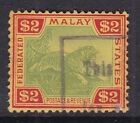 MALAY   ^^^^^^1934  sc#  78  KEY 2$  used  (  PANTHERA , TIGER)  @ rum 180malay