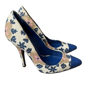 Tory Burch Navy and Cream Pumps size 7M - Picture 1 of 12