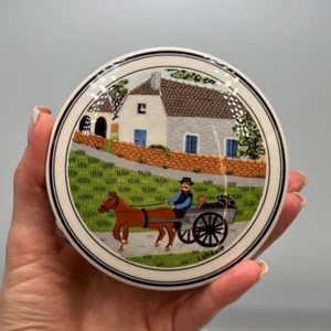 Villeroy & Boch Vintage Porcellana Tonda Bomboniera Fattoria Villaggio Laplau - Foto 1 di 9
