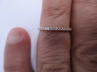 14K Rose Gold Diamond Wedding Band Diamond=1/4 Carat F-VS1  Value=$2,850 - Image 1 of 4
