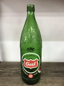 VINTAGE Gest Orange Soft Drink Bottle Perth - Pyro Label - Picture 1 of 5