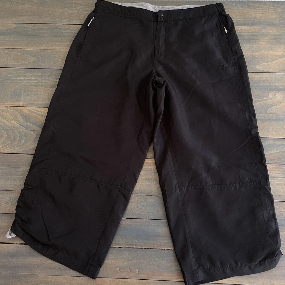 Dunlop Womens Black Lightweight Crop Capri Track Pants Size Large (J6) - Image 1 of 4