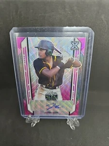 2021 LEAF METAL DRAFT JAMES WOOD AUTO PINK WAVE #’d /10 ROOKIE PADRES - Picture 1 of 2
