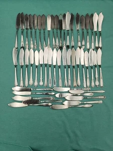 MASTER BUTTER KNIFE Lot of 50 Silverplate Polished No Monos Read Description - Picture 1 of 15