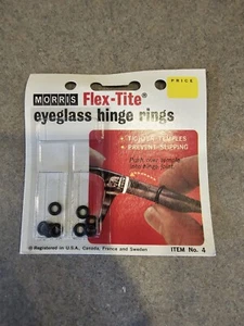 Vintage New/Old Stock Morris Flex-Tite Eyewear Scharnierringe Artikel #4 USA Brille  - Bild 1 von 2