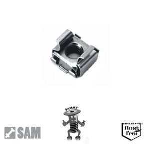 10 St. Käfigmuttern Edelstahl A2 M6 (1,2-1,6mm) für Loch 8,3 - cage nuts - Bild 1 von 2
