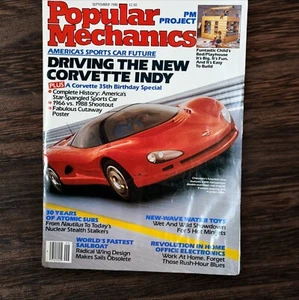 Popular Mechanics Vintage 1988 Magazine: Driving the New Corvette Indy - Picture 1 of 4