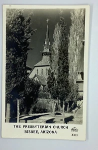 Postcard RPPC Presbyterian Church Bisbee Arizona H173 - Foto 1 di 2