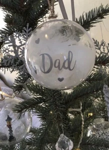 Feather Filled Bauble - Free Personalisation  - Picture 1 of 3