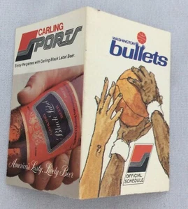 NBA 1974-75 Washington Bullets Basketball Pocket Schedule - Carling - Picture 1 of 1
