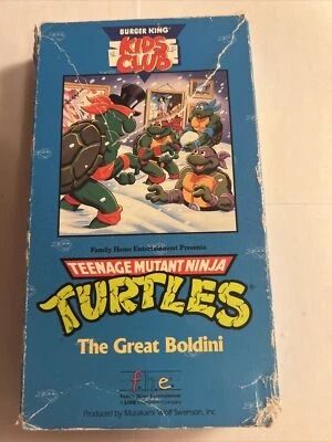 Teenage Mutant Ninja Turtles The Great Boldini (VHS, 1990) Burger King Kids Club - Image 1 of 3