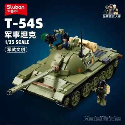 Building Blocks SLUBAN M38-B1135 T54S medium tank Toys - Image 1 of 4