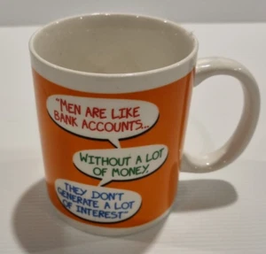 Men Are Like Bank Accounts Mug – 300ml Coffee Tea Cup – Funny Quote Gift for Her - Picture 1 of 7