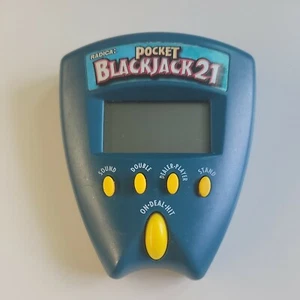 Radica Pocket Blackjack 21 Casino Electronic Hand Held Game 1999 Tested Works - Picture 1 of 2