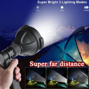 Ultra-bright Handheld Spotlight Rechargeable Outdoor Hunting Camping Spot Light - Picture 1 of 11