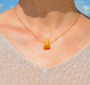 amber and japanesse silk cord choker necklace for women, raw Baltic amber