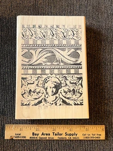 FANCY CHERUB BACKGROUND RUBBER STAMP FROM STAMPERS ANONYMOUS - Picture 1 of 2