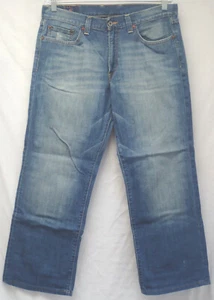 LUCKY BRAND sz 33 "VINTAGE STRAIGHT" BLUE JEANS measures 33" x 27"   (#124) - Picture 1 of 11